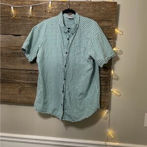 Columbia Men's Mint Checkered Button Down Shirt